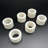 Real Marble Round White Napkin Rings Set-293671474