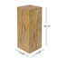 Ensemble de tables d'appoint de style rétro naturel, tables de bout empilables, table d'appoint MGO à colonne carrée pour le salon, la chambre à coucher, le bureau, couleur naturelle-106757345