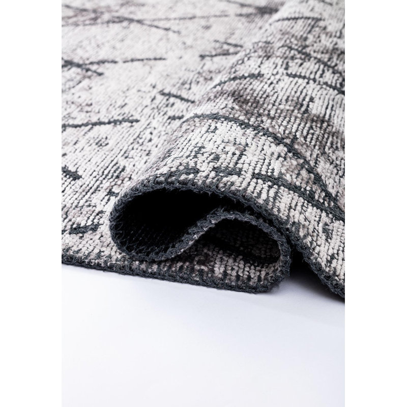 Rapture Geometric Shapes Area Rug in Gray, Rectangle 6'7" x 8'3"