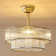 20'' Crystal Caged Mid Century Chandelier Ceiling Fan with Light Kit and Remote Control Included