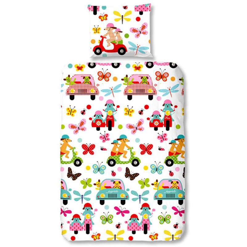 Good Morning Duvet Cover Fun Multicolour, 140 x 200 cm - 1 Pillowcase (60 x 70 cm)