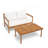 Cain Outdoor 2-Piece Acacia Wood Conversation Set With Rope Back & Cushions