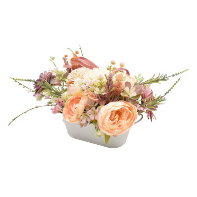 20 cm H Artificial Mixed Assortment in Pot