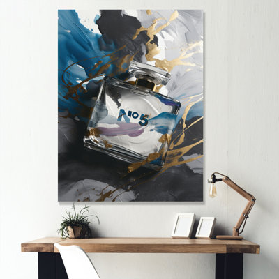 Bouteille de parfum noire, chefs-d'œuvre III - Fashion Perfume Wall Art Living Room