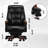 Kinnls Jones Executive Office Chair with Massage Ventilation and Heating, Genuine Leather Luxury Managerial Executive Home Desk Chairs Big and Tall Recliner with Footrest(Black)-2033635316