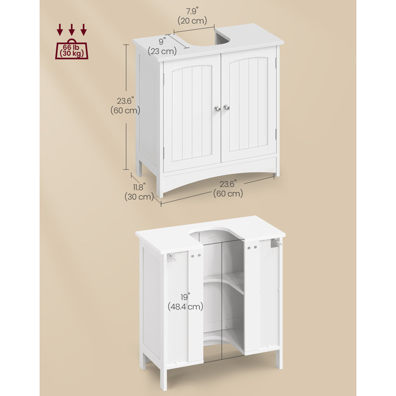 Under Sink Storage, 60X30x60cm, Cloud White