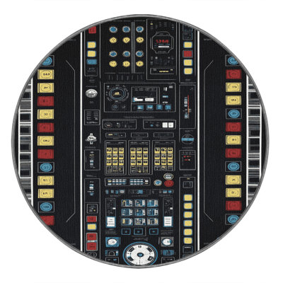 Machine Washable Space Gray Area Rug