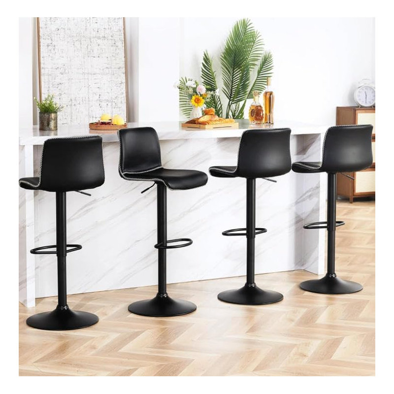 Faux Leather Accent Chair, Black, 2