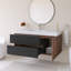 Meuble-lavabo mural 48 po avec lavabo à surface solide blanc