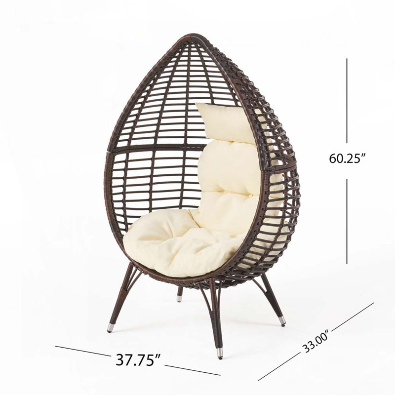 Chaise longue d'extérieur en osier Papasan