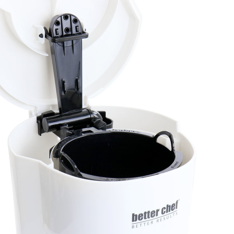 Cafetière compacte 4 tasses Better Chef avec panier-filtre amovible Better Chef, Blanc