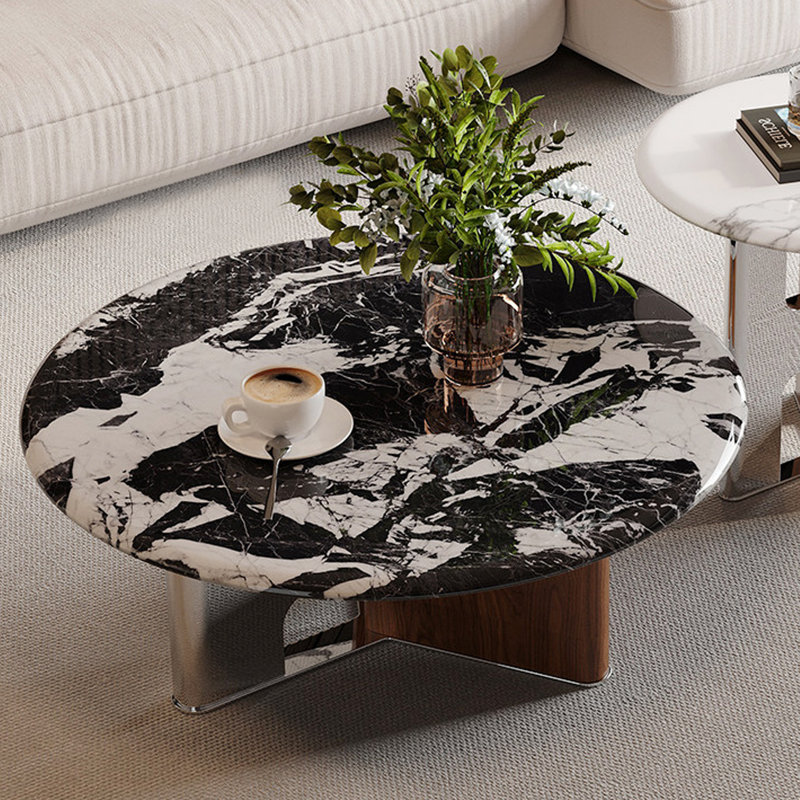 Table basse en marbre de style minimaliste