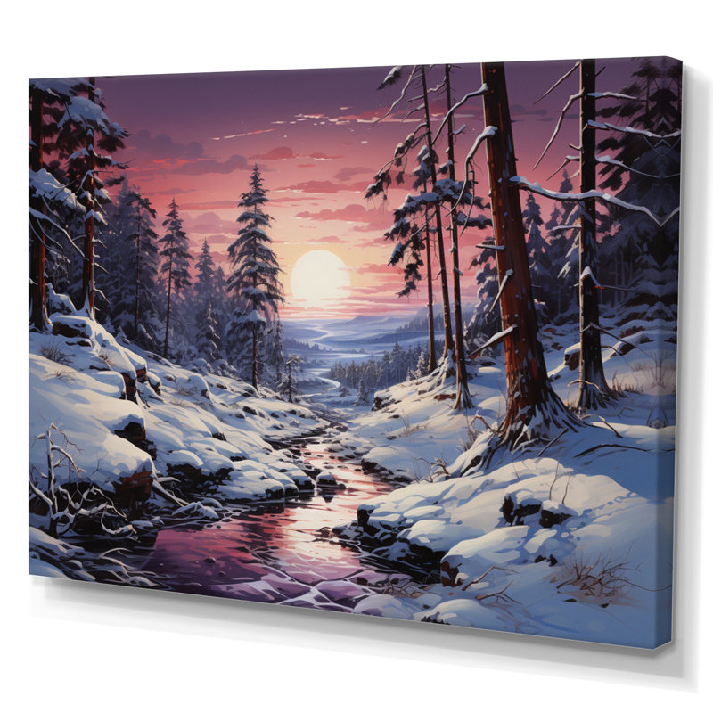 «Pine Tree Winters Magic III» sur toile, H 30 po x l 40 po x P 1,5 po, Toile tendue