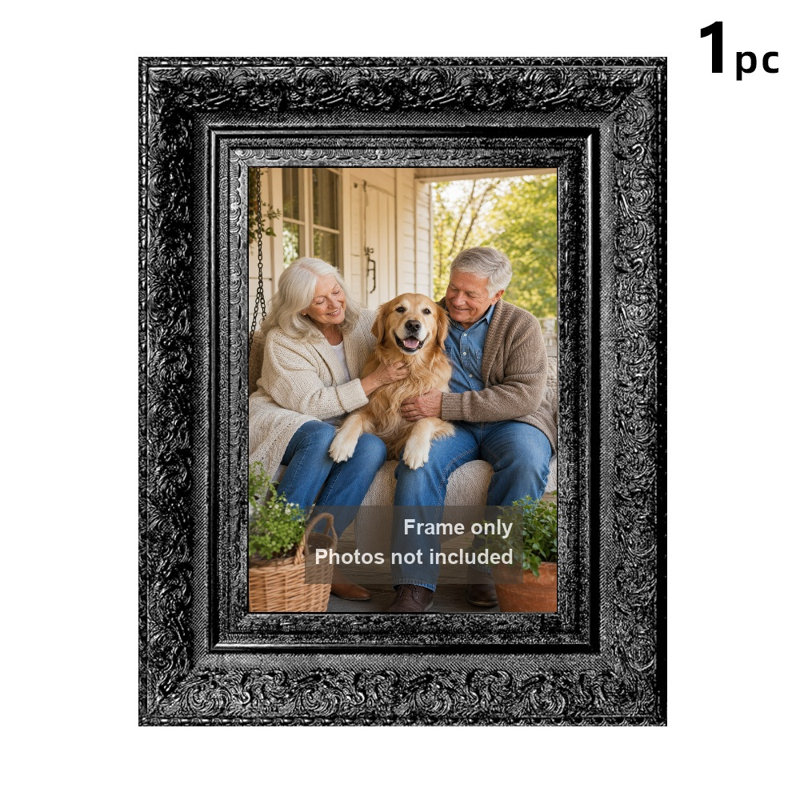 Cadre photo noir classique 1 pièce 5 "x 7" avec changement de photo facile, Black, 1, 5" W x 7" H