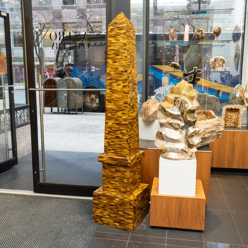 Large Genuine Polished Tiger's Eye (74") Obelisk