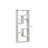 Bookshelf, Freestanding Wood Open Bookcase with 5 Cubes, with 2 keyhole hangers, Office Décor Rectangular Storage Shelf