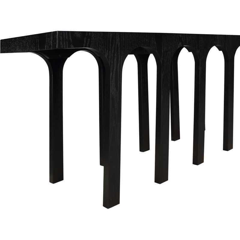Brint 70'' Solid Wood Console Table, Black