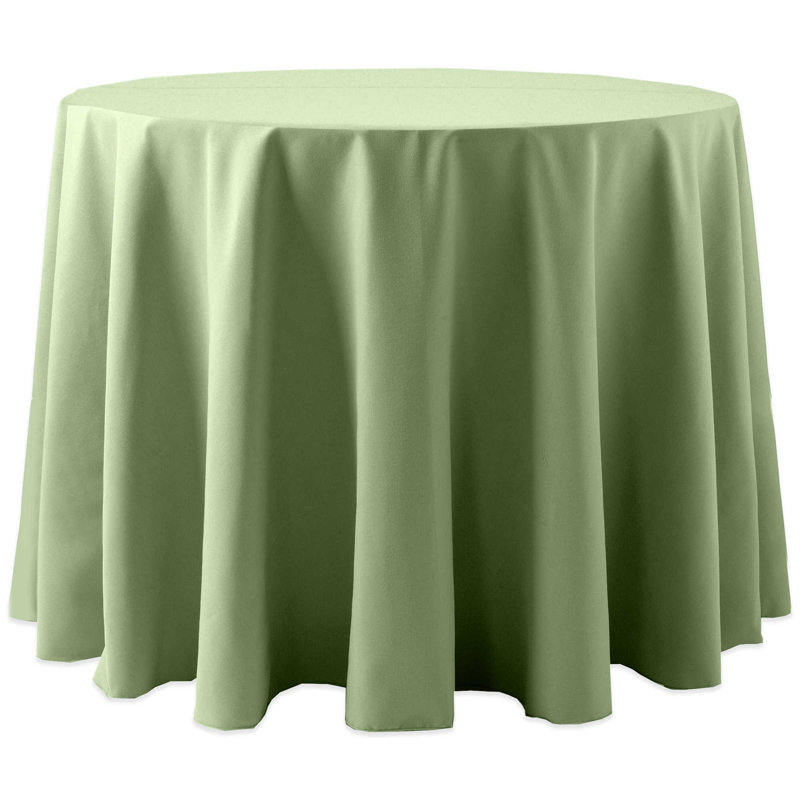 Ultimate Textile -2 Pack- Cotton-Feel 102-Inch Round Fine Dining Tablecloth, Ivory Cream, 108" x 108", 2, Sage