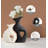 Black And White Vase Heart-Shaped Ceramic Vase