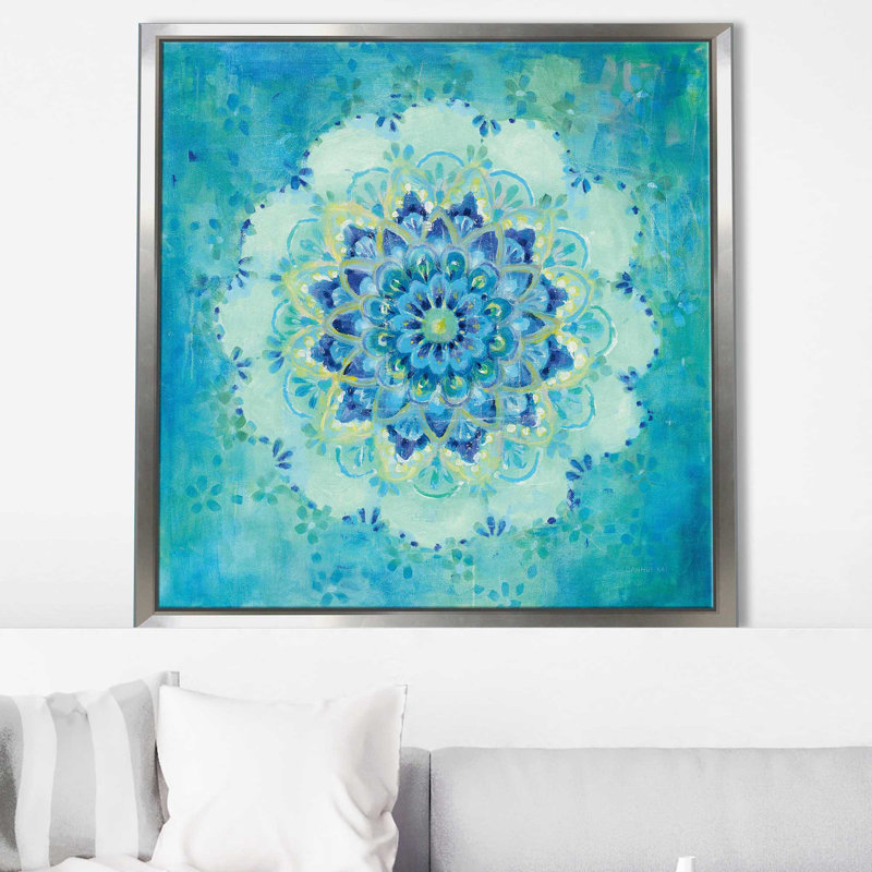 Coastal Jewels - Peinture, Cadre flottant argent, H 39,5 po x l 39,5 po x P 2 po