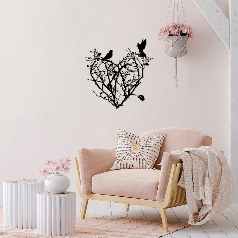 Stylish Black Decorative Metal Wall Accessory, 26.4 x 27.6 inches | 100% Metal, Thickness: 0.06 inches | Lightweight at 1.4 lbs, Easy Wall-Mount Design | Perfect for Modern Home Decor & Stylish Interiors