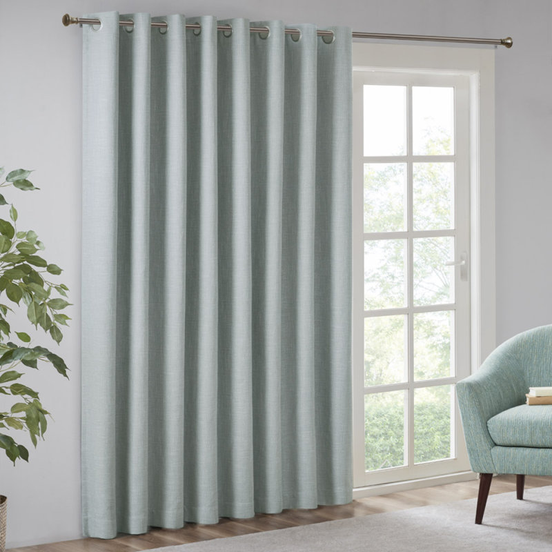 Printed Heathered Blackout Window Patio Panel