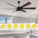 72" Large 6-Blade Modern Ceiling Fan With LED Lights And Remote 6-Speed, 3-Colour, Reversible DC Motor