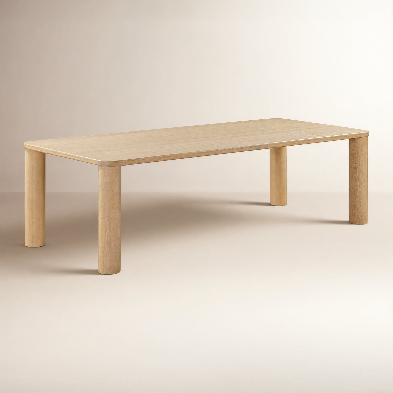 Demson 106" Dining Table, Natural Oak