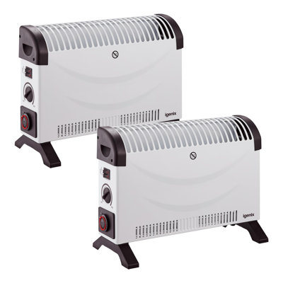 Igenix 2000W Covector Heater with 24 Hour Timer White Pack of 2