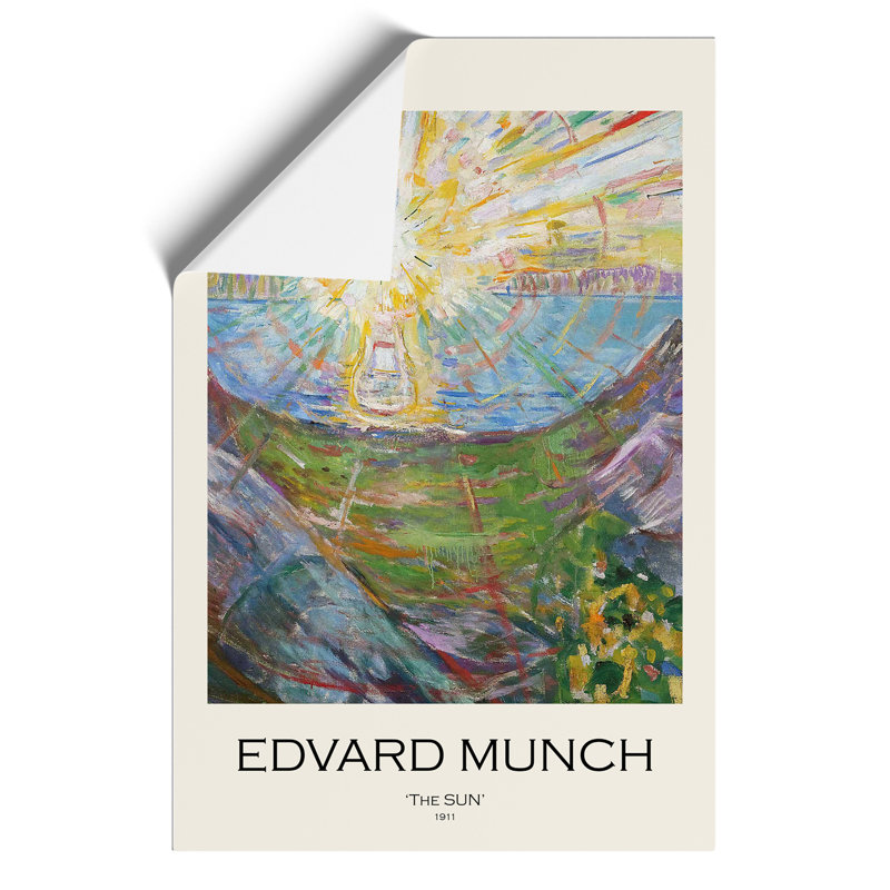 The Sun Print by Edvard Munch - Frameless Print, 30cm H x 21cm Wx 0.1cm D