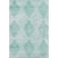 Tapis bleu sarcelle lavable à la machine de qualité supérieure 2 pi 6 po x 3 pi 10 po Cerrito AMF539-103965224