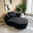 Danieal 51.2'' Wide Barrel Chair and Ottoman-443435491