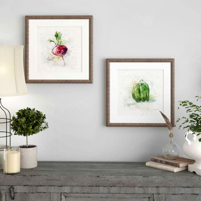 « veggie 2 »-2 pièces, ensemble de 2 reproductions de photos sur toile