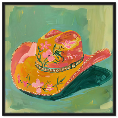 Wildboy Cowboy Hat, toile tendue décorée par Art Remedy