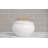 VIP Ceramic 8.5 in. White Container and Lid with Handle