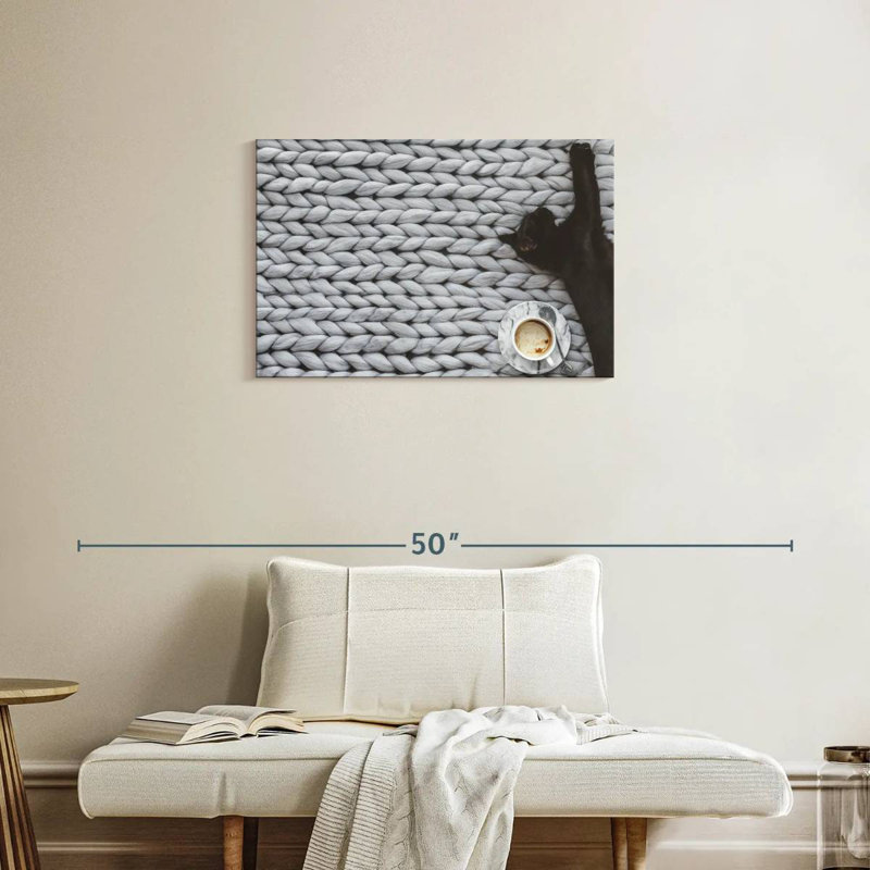 Lazy Black Cat, 20" H x 30" W