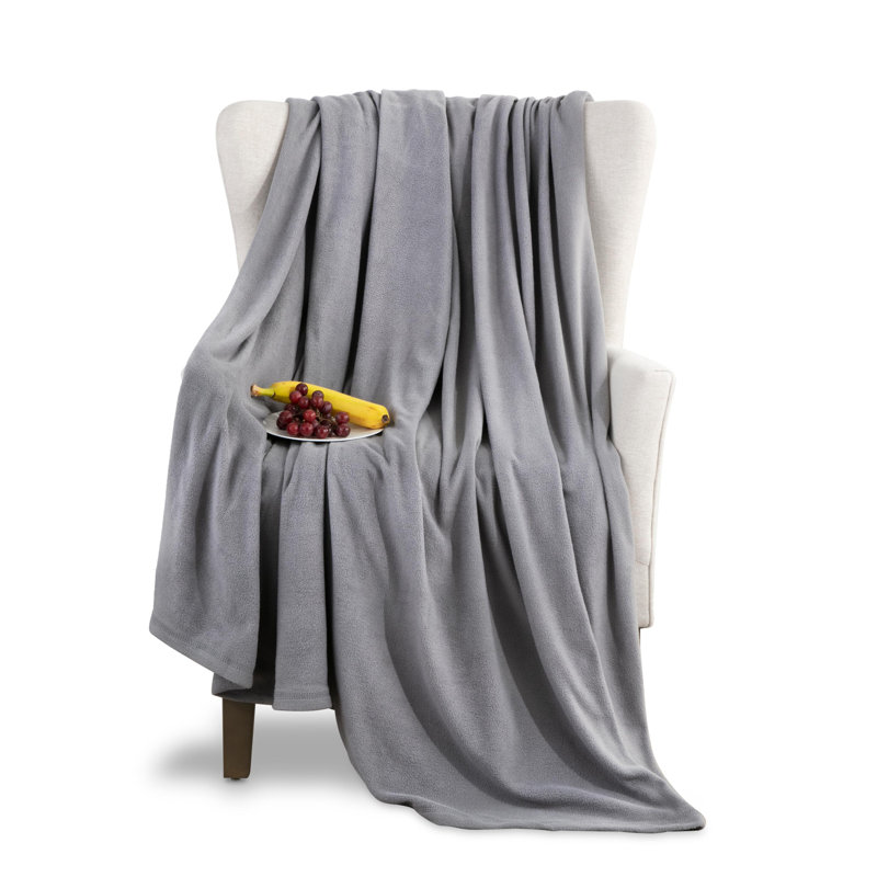 King Size Off-White Fleece Reversible Blanket