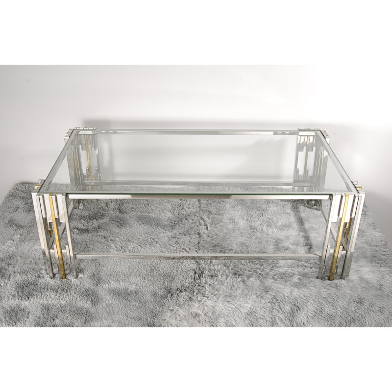 Mercer41 Inc Stainless Steel 52" Coffee Table