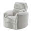 Fauteuil inclinable à bascule en velours côtelé gris avec pivot
