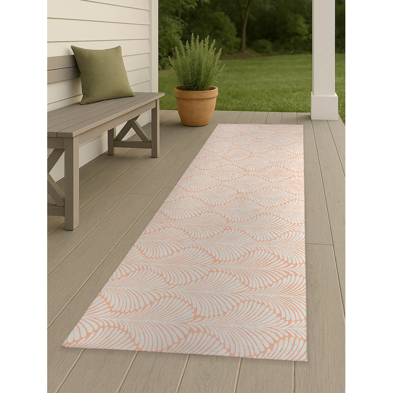 Tapis d'extérieur antidérapant Elegant Palms, Tapis de couloir 2 pi 6 po x 8 pi