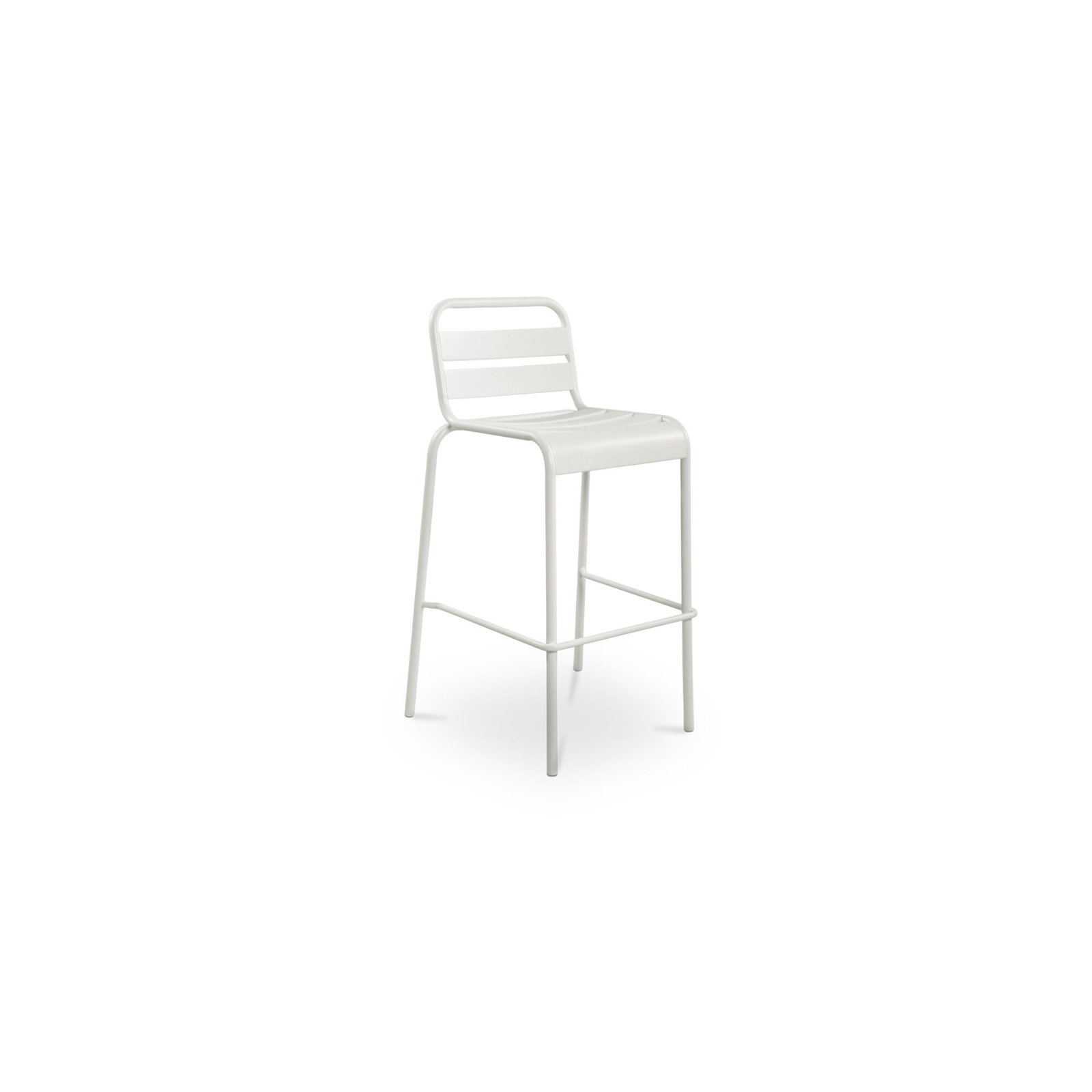 Patio Bar Stool, White