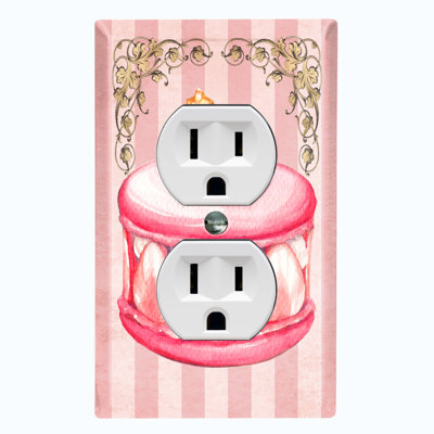 Patterned 1 - Gang Duplex Outlet Standard Wall Plate