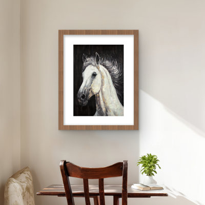 White Star Horse - Farm Animals Livingroom Framed Print