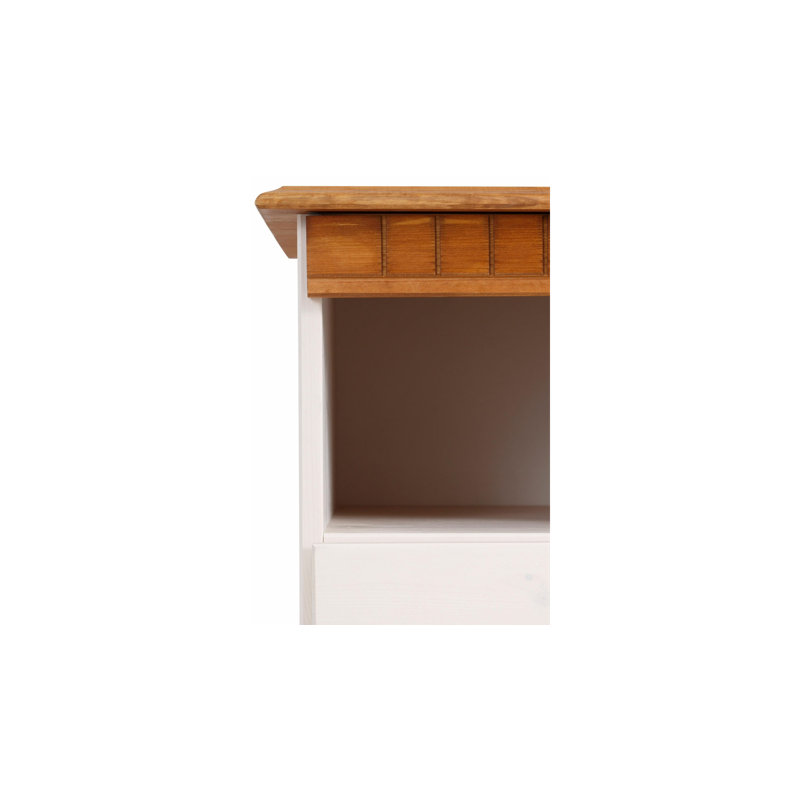 Janicki Display Cabinet, White/Honey