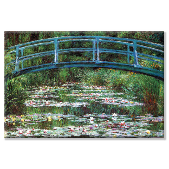 Claude Monet Japanese Footbridge Canvas Wall Art, 36" x 24"