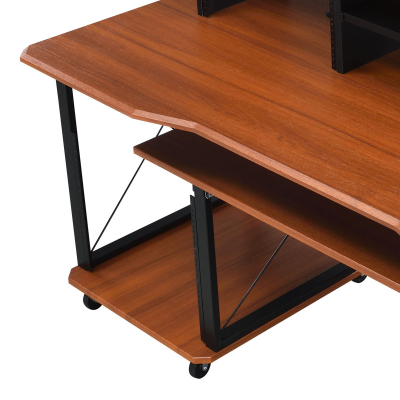 Bureau de musique, 40" H x 30" W x 72" D, Black,Cherry