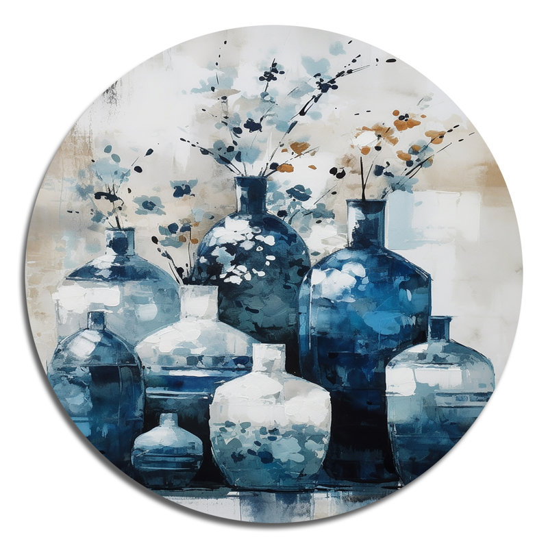 «Marfried Blue and Cream», impression sur métal, H 23 po x l 23 po x P 1 po