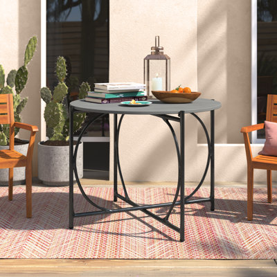 Almaraz 30" Height Modern Bohemian Style All-Weather Outdoor Bistro Table