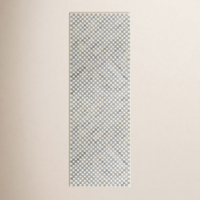 Mariner Hand Tufted Checkered Indoor Rug, Runner 2'6" x 8'