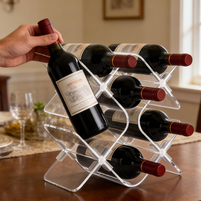 Wine Bottle Rack Transparent